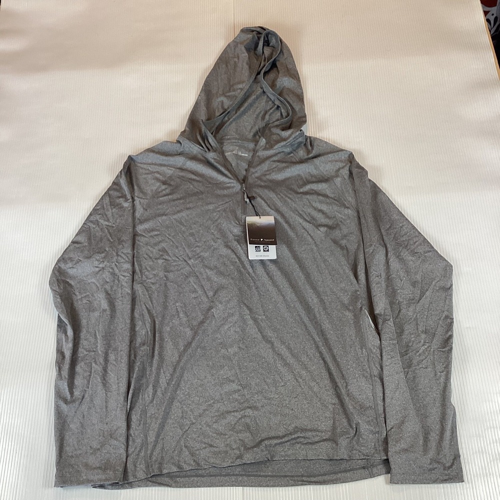 Fossa Mens Jacket Long Sleeve Sz XL Athletic 1/4 Zip Hoodie Gray 4100 Dune New